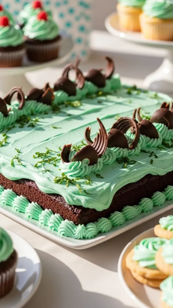 Chocolate Mint Sheet Cake