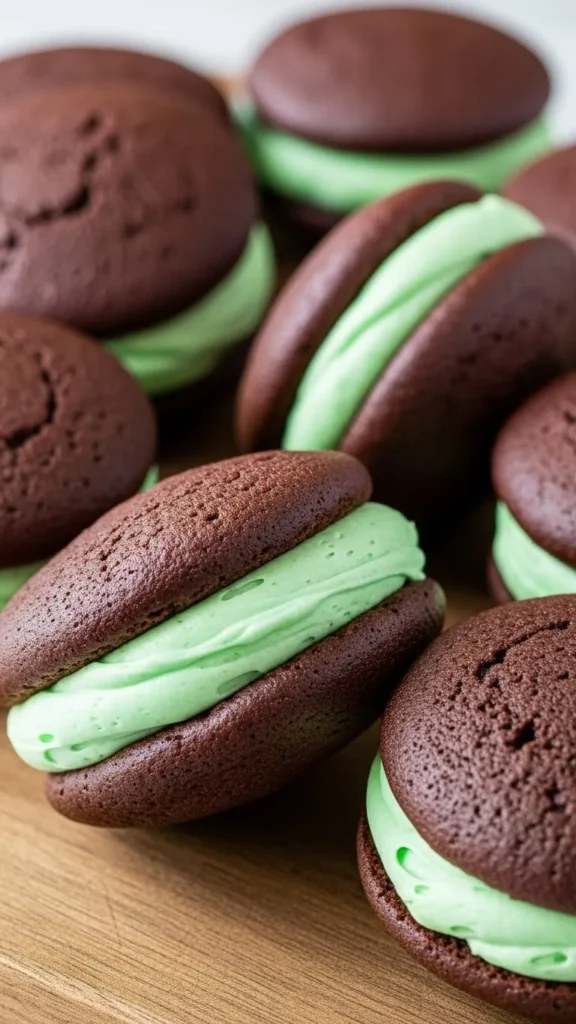 Chocolate Mint Whoopie Pies