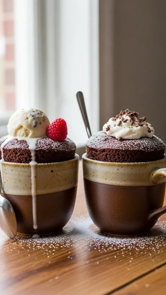 Chocolate Mug Cakes for Two