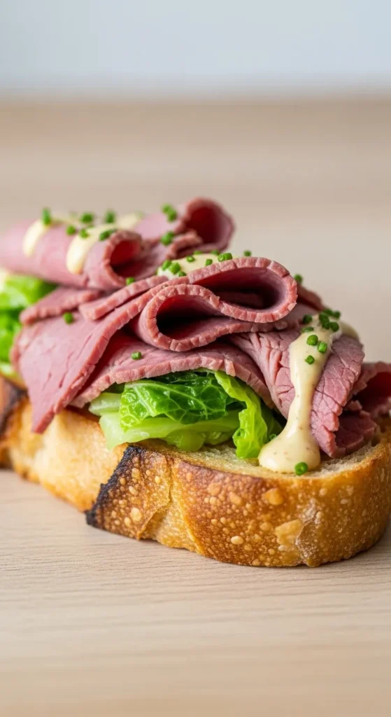 Corned Beef Open-Faced Toasts