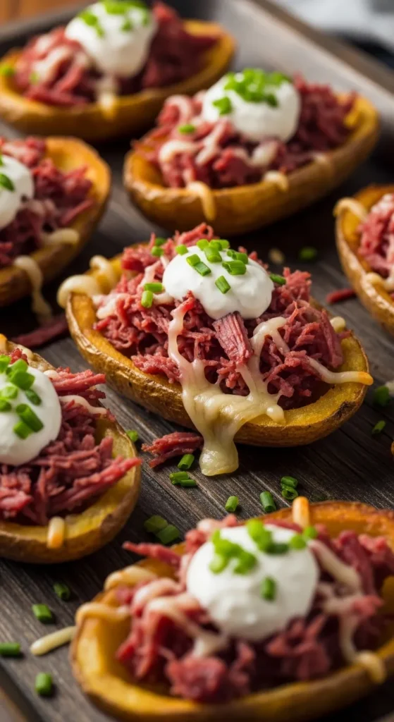 Corned Beef Potato Skins