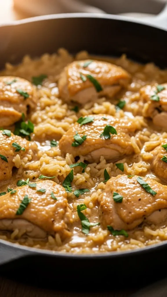 Creamy Chicken and Rice Skillet