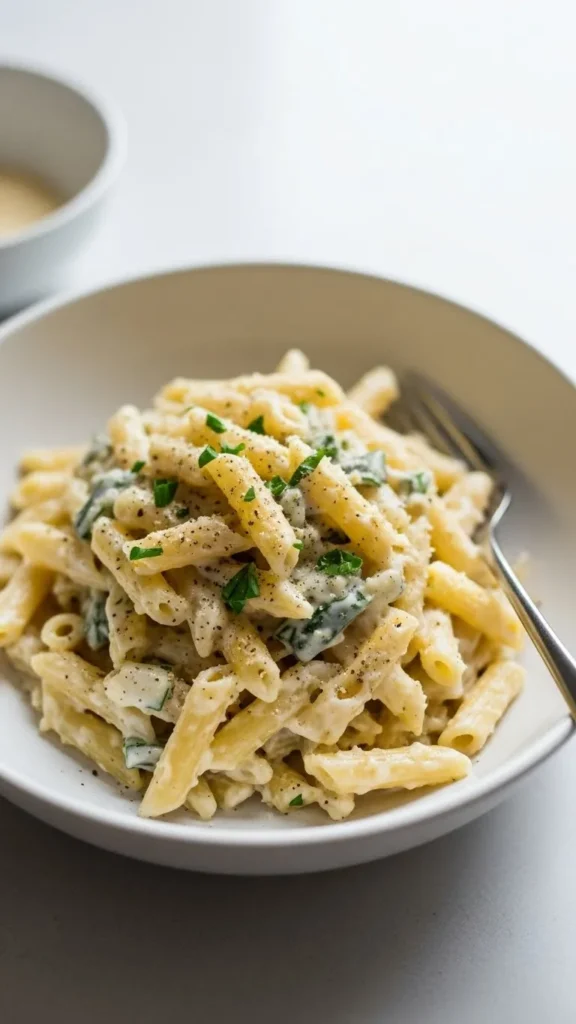 Creamy Greek Yogurt Alfredo (Light Style)