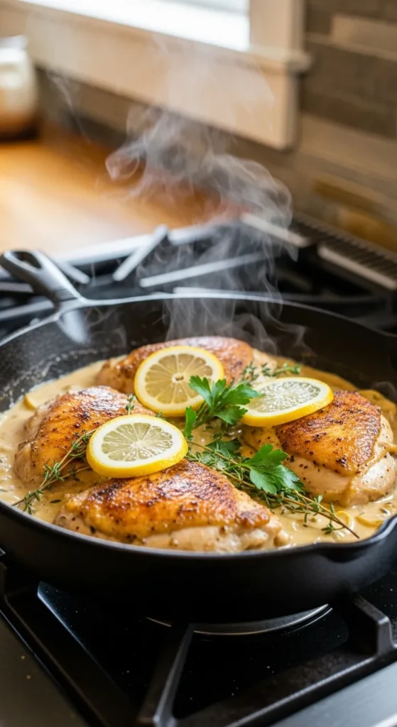 Creamy Lemon Chicken Skillet