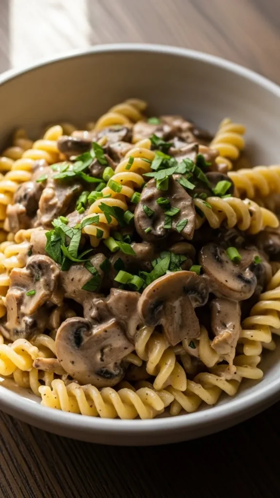 Creamy Mushroom Pasta with Herbs
