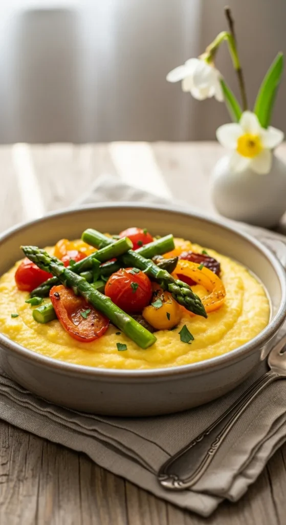 Creamy Polenta with Roasted Vegetables