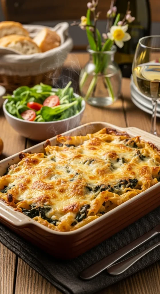 Creamy Spinach Pasta Bake