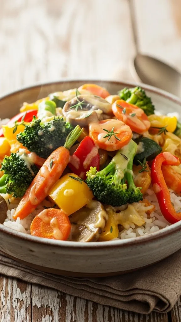 Creamy Veggie Rice Bowl