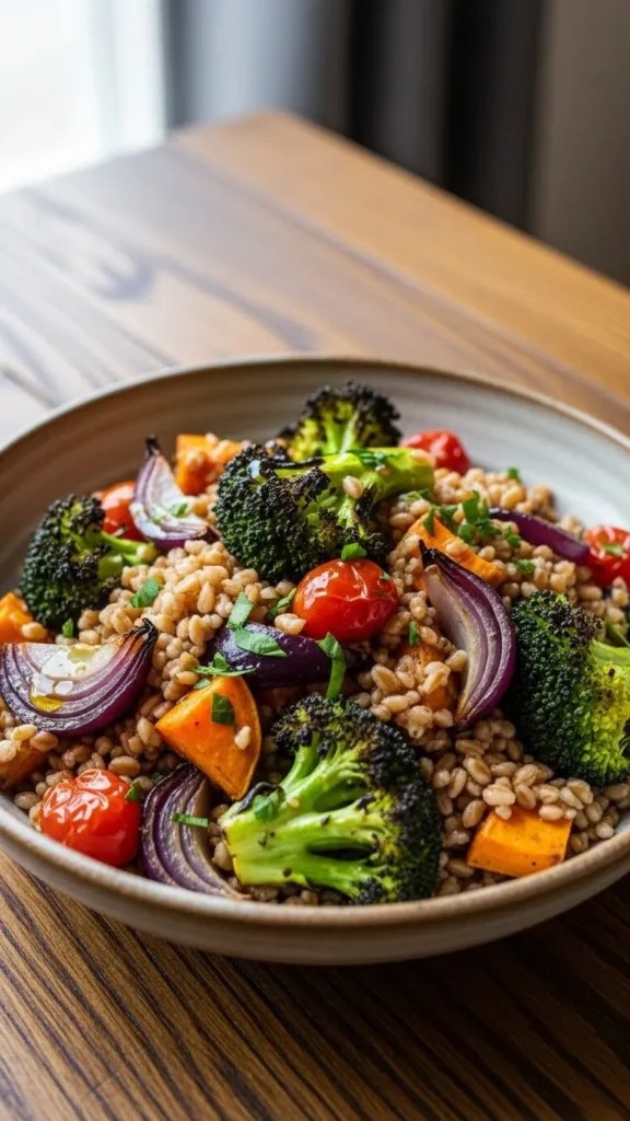 Farro and Roasted Veg Salad