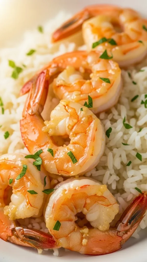 Garlic Butter Shrimp with Rice