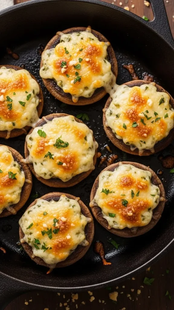 Garlic Cheese Stuffed Mushrooms