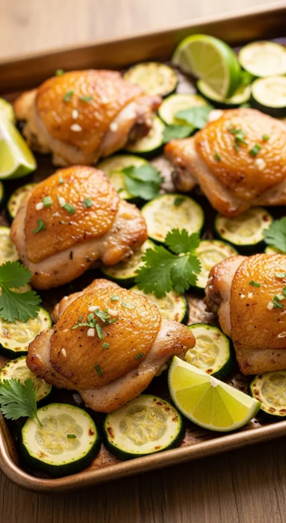Garlic Lime Chicken with Zucchini