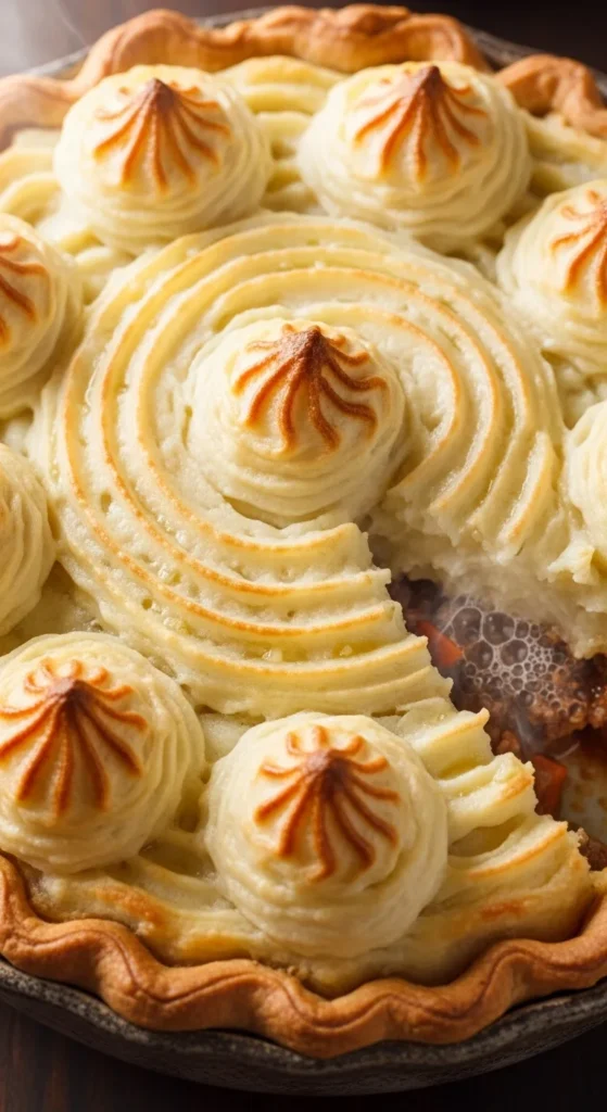 Garlic Mash Beef Pie