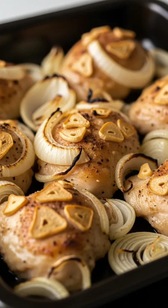 Garlic Onion Baked Chicken