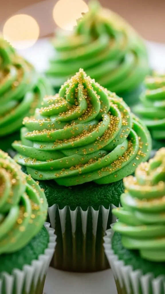 Gold Sprinkle Party Cupcakes