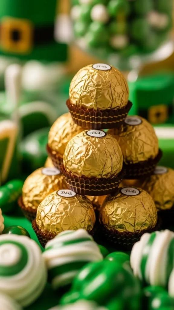 Gold-Wrapped Truffle Piles