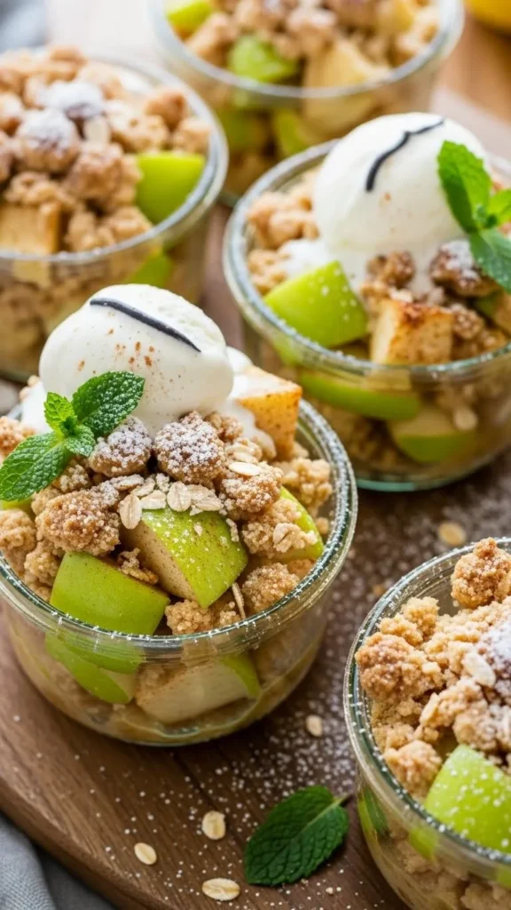 Green Apple Crumble Cups