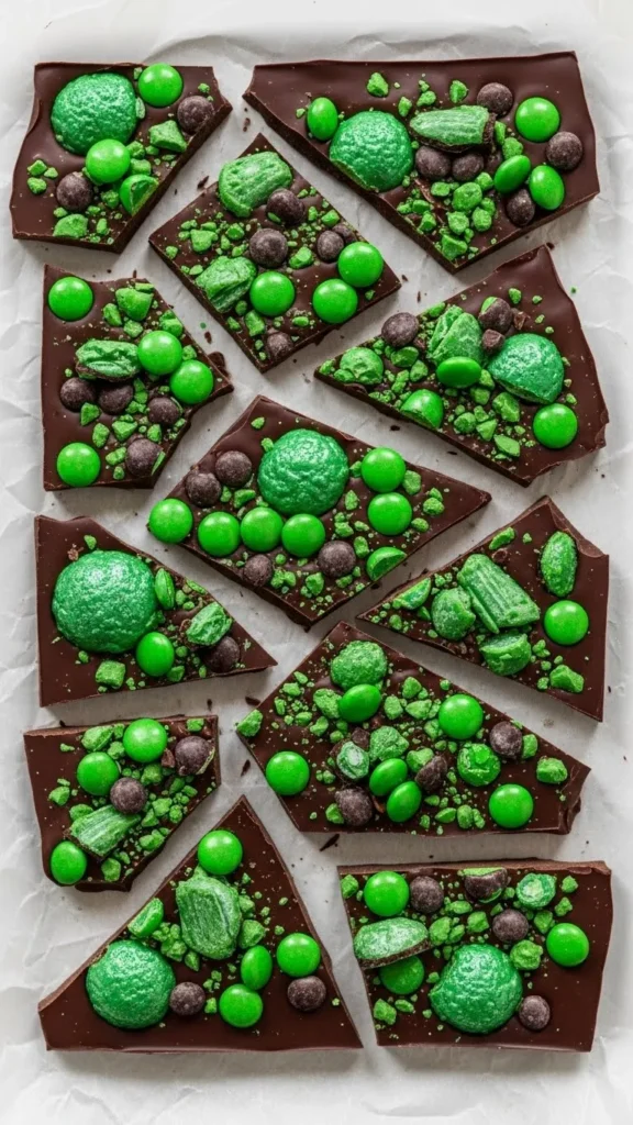Green Candy Chocolate Bark