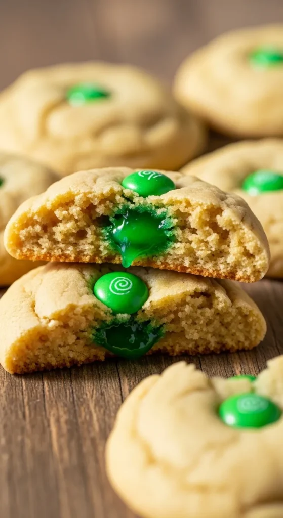 Green Candy-Stuffed Cookies