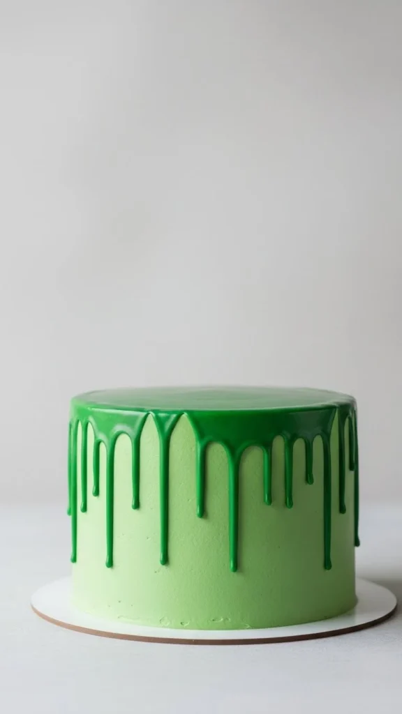 Green Drip Cake
