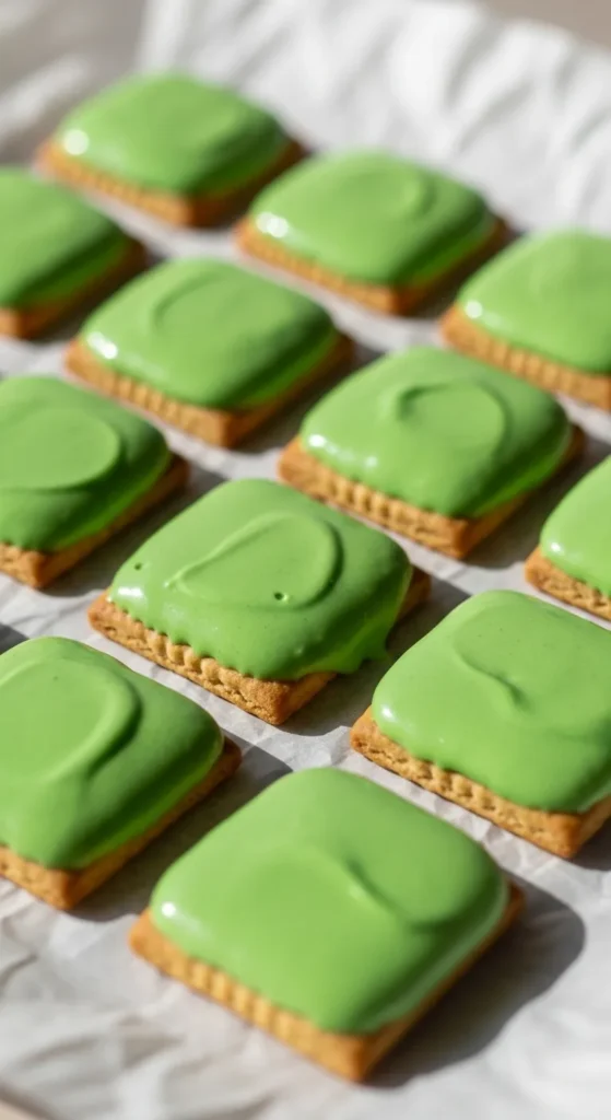 Green Frosted Graham Crackers