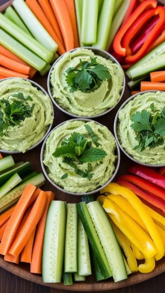 Green Hummus Cups