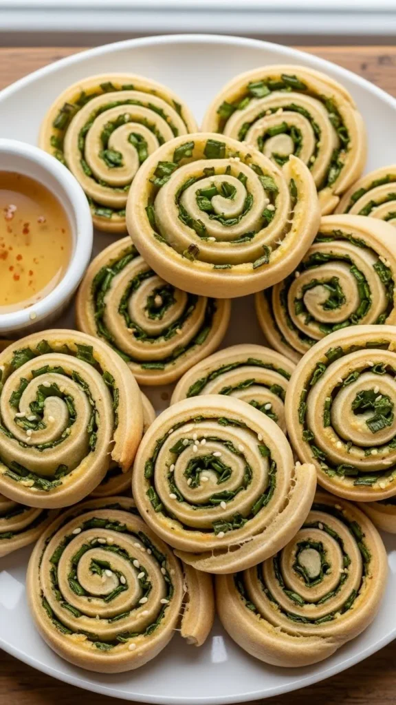  Green Onion Flatbread Pinwheels