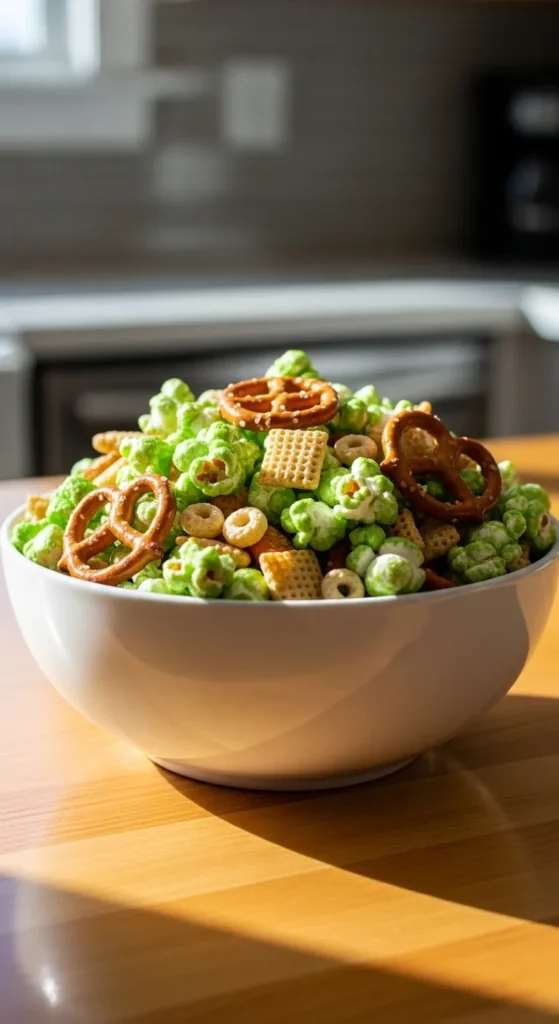 Green Popcorn Snack Mix