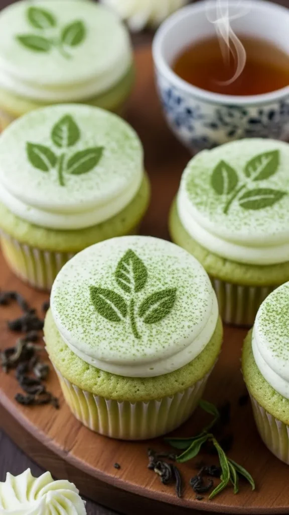 Green Tea Vanilla Cupcakes