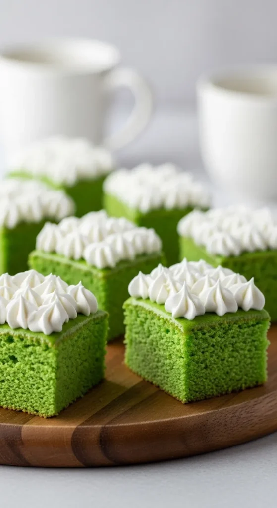 Green Velvet Sheet Cake Squares