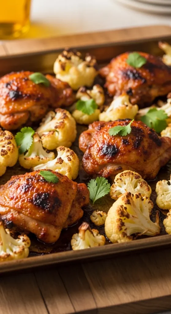 Harissa Chicken with Cauliflower