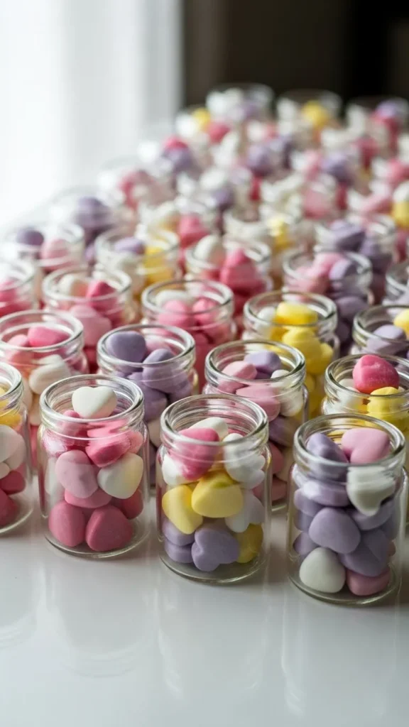 Heart Candy Favor Jars