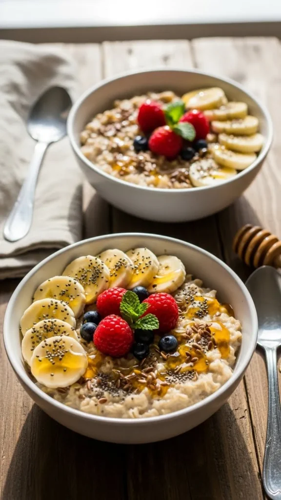 Honey Oat Breakfast Bowls