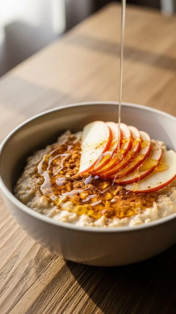 Irish Oatmeal with Honeyed Apples