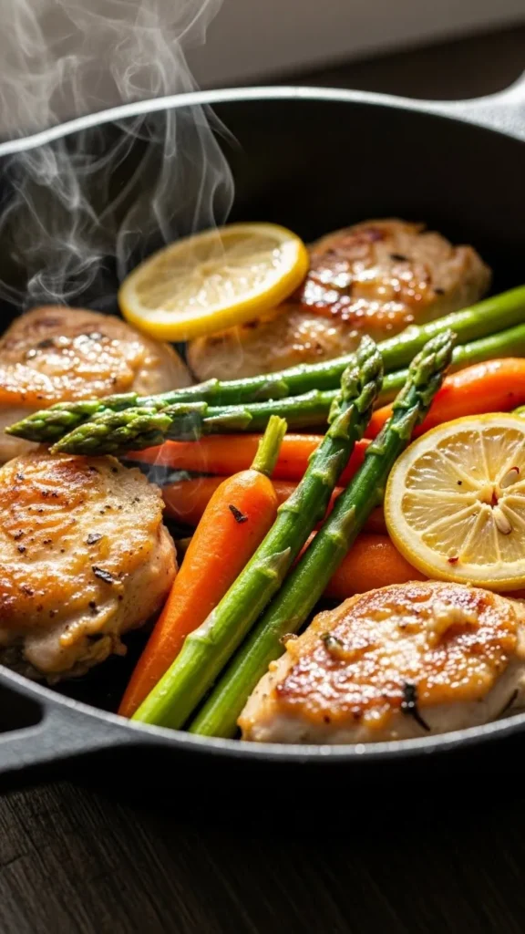 Lemon Garlic Chicken with Spring Vegetables