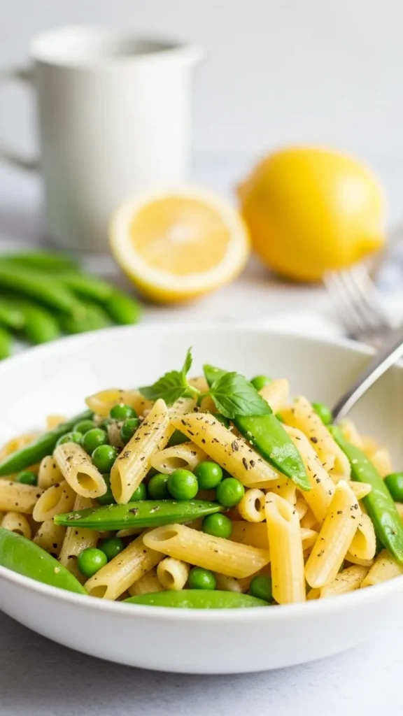 Lemon Herb Pasta with Peas