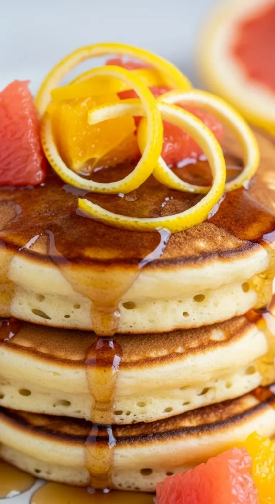 Lemon Ricotta Pancakes With Citrus Zest
