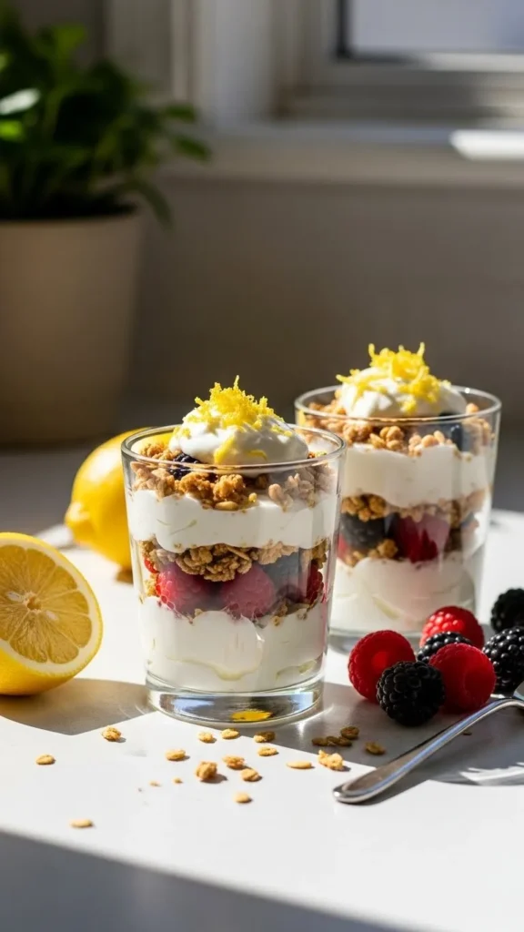 Lemon Yogurt Parfait Cups