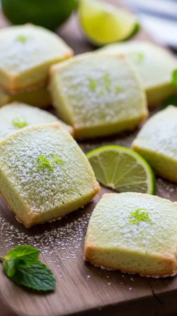 Lime Shortbread Cookies
