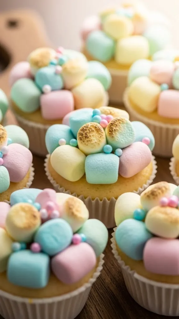 Lucky Charm Marshmallow Cupcakes