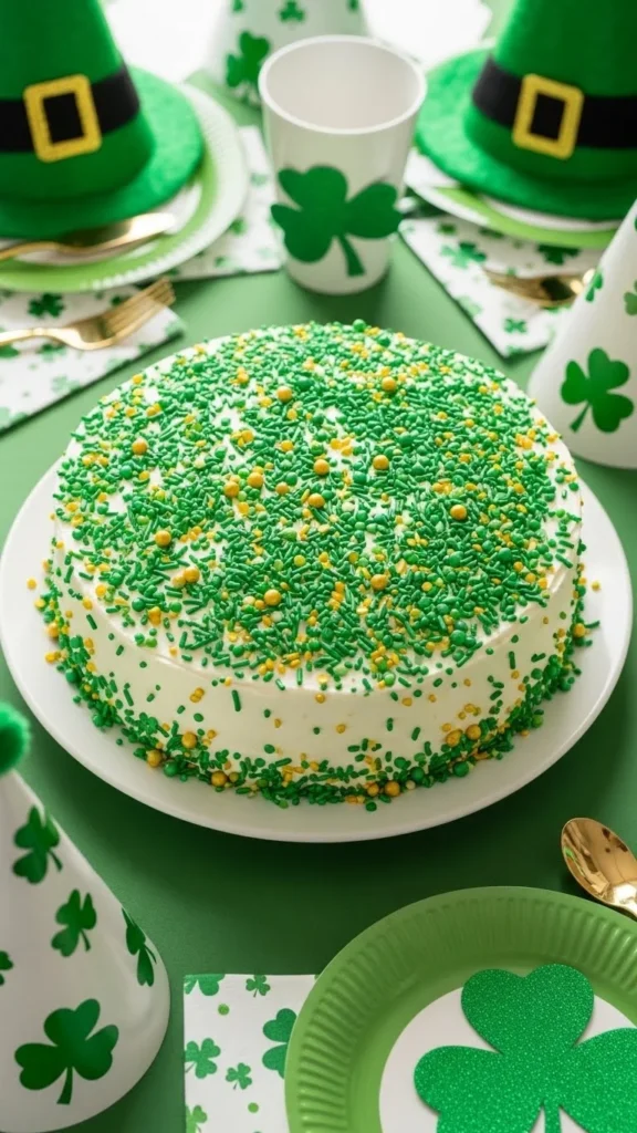 Lucky Charm Sprinkle Cake