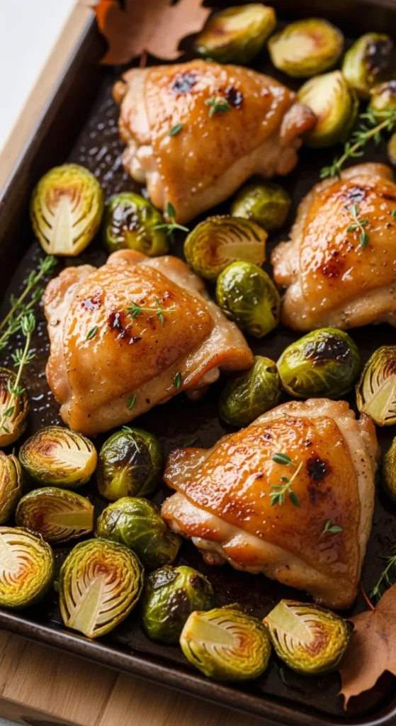 Maple Chicken with Brussels Sprouts