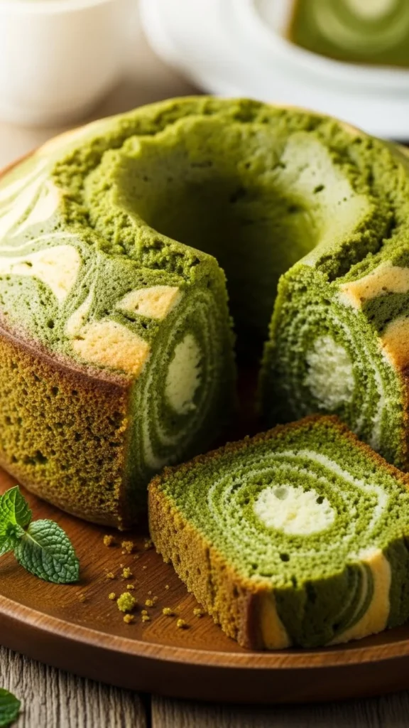 Matcha Marble Cake