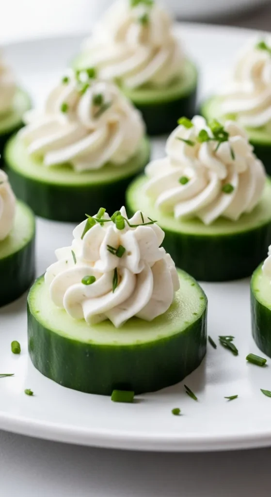 Mini Cucumber Cream Cheese Bites