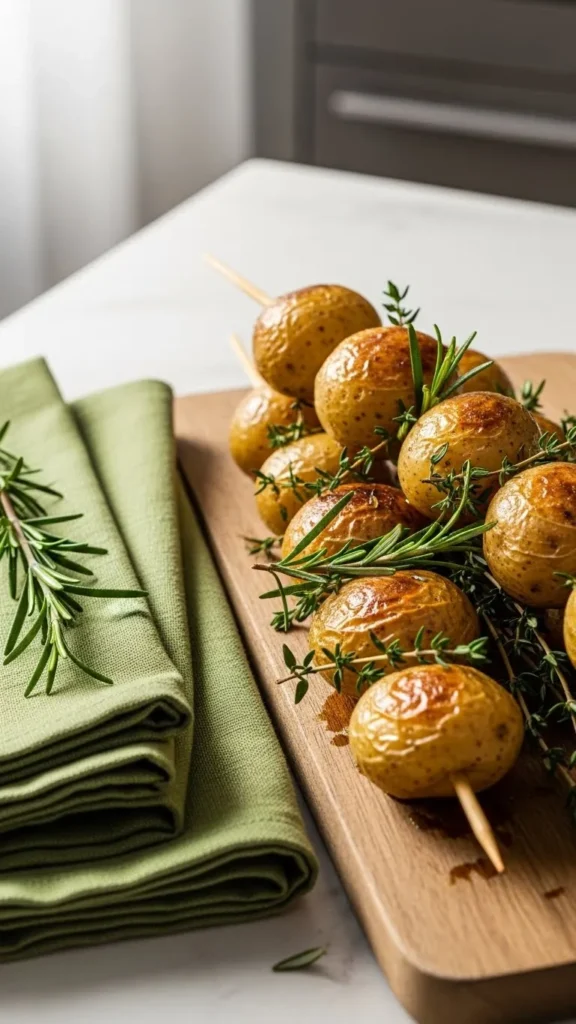 Mini Herb Potato Skewers