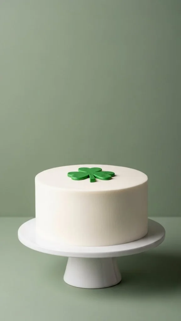 Minimalist Shamrock Cake