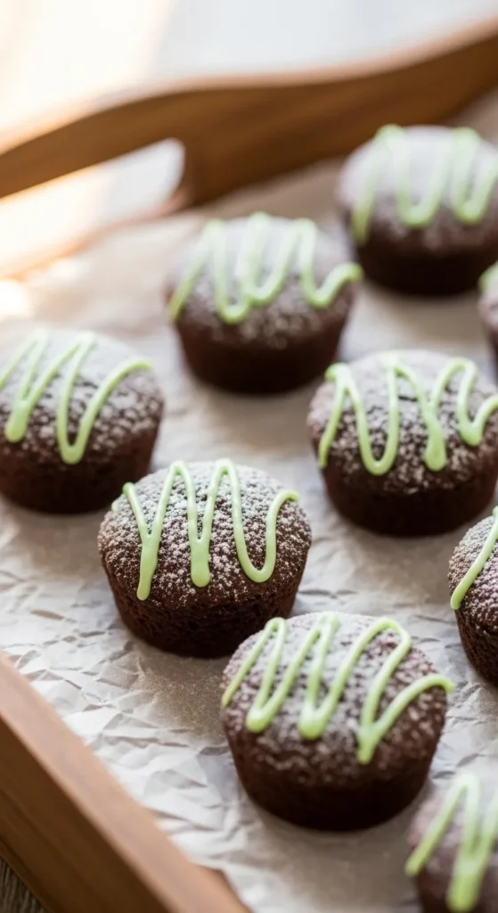 Mint Chocolate Brownie Bites