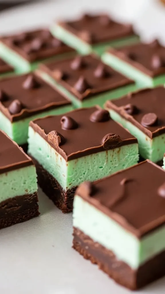 Mint Chocolate Refrigerator Bars