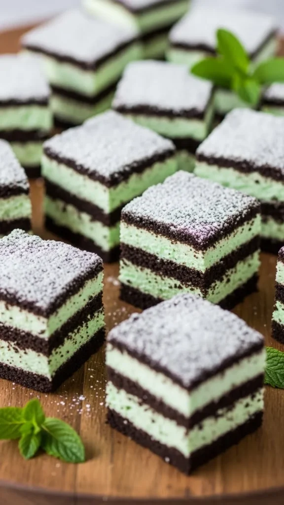 Mint Icebox Cake Squares