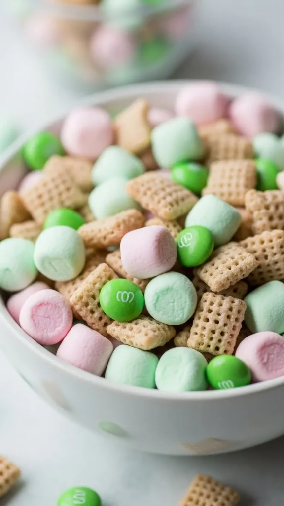 Mint Marshmallow Snack Mix